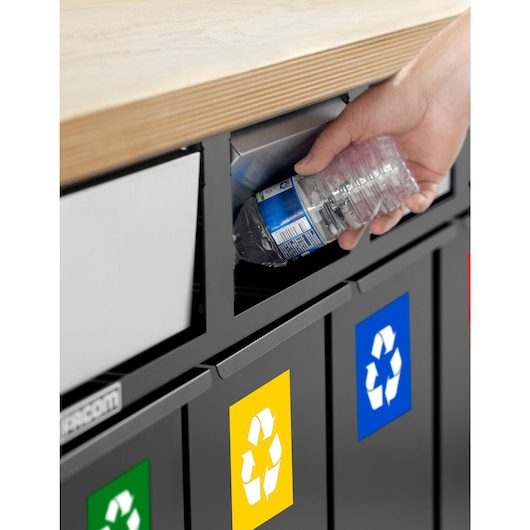 JLS3 SET OF 5 RECYCLING BINS AND FLAP SYSTEM